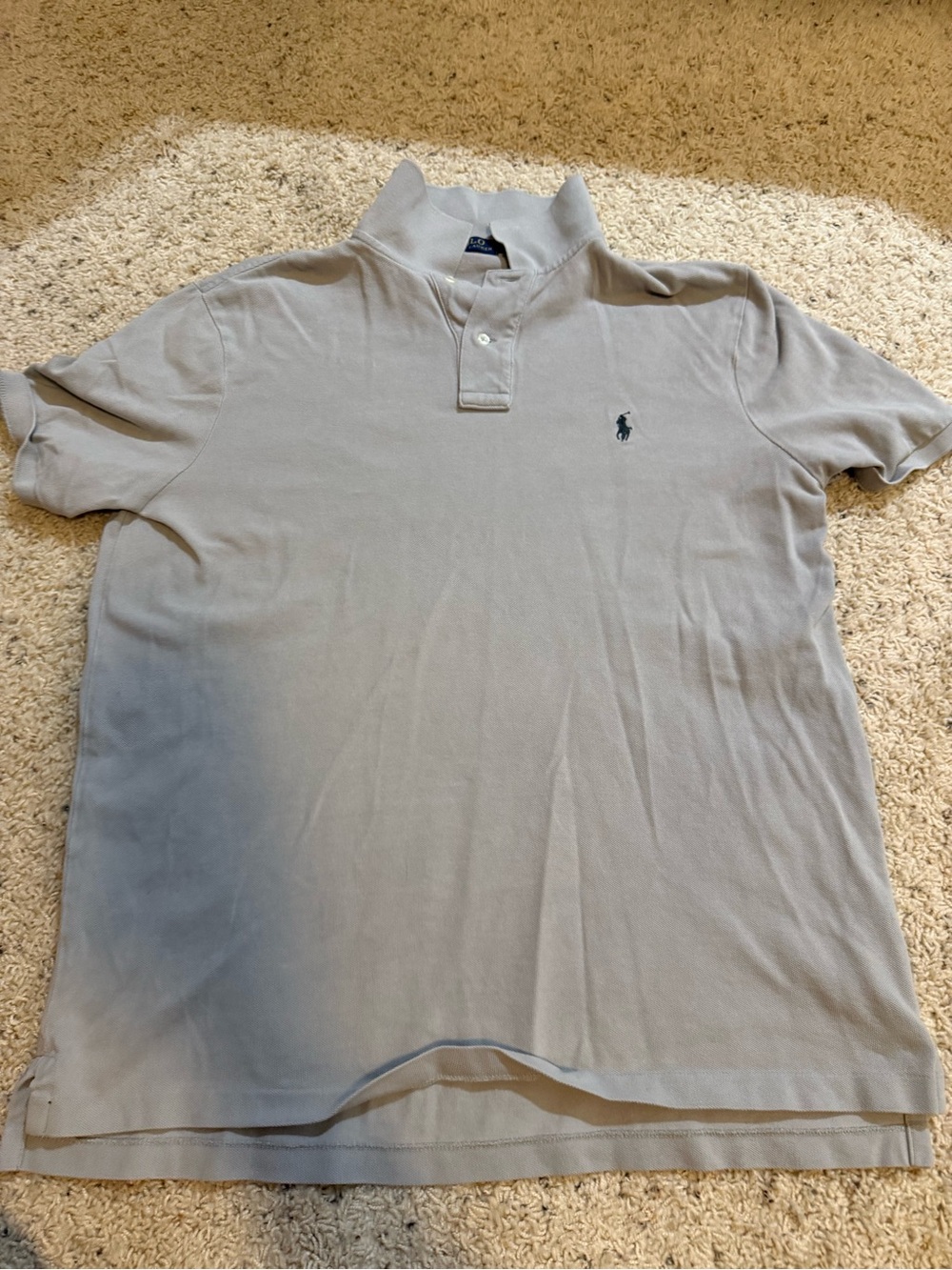 Ralph Lauren Men’s Light Gray Polo with Navy Pony